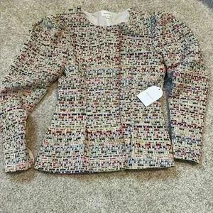 Song Of Style Elma Tweed Jacket Top In Rainbow Multi 
Gorgeous Tweed Jacket